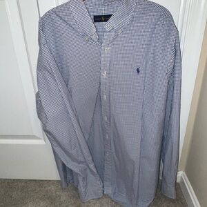 Ralph Lauren Men's Blue Gingham Shirt